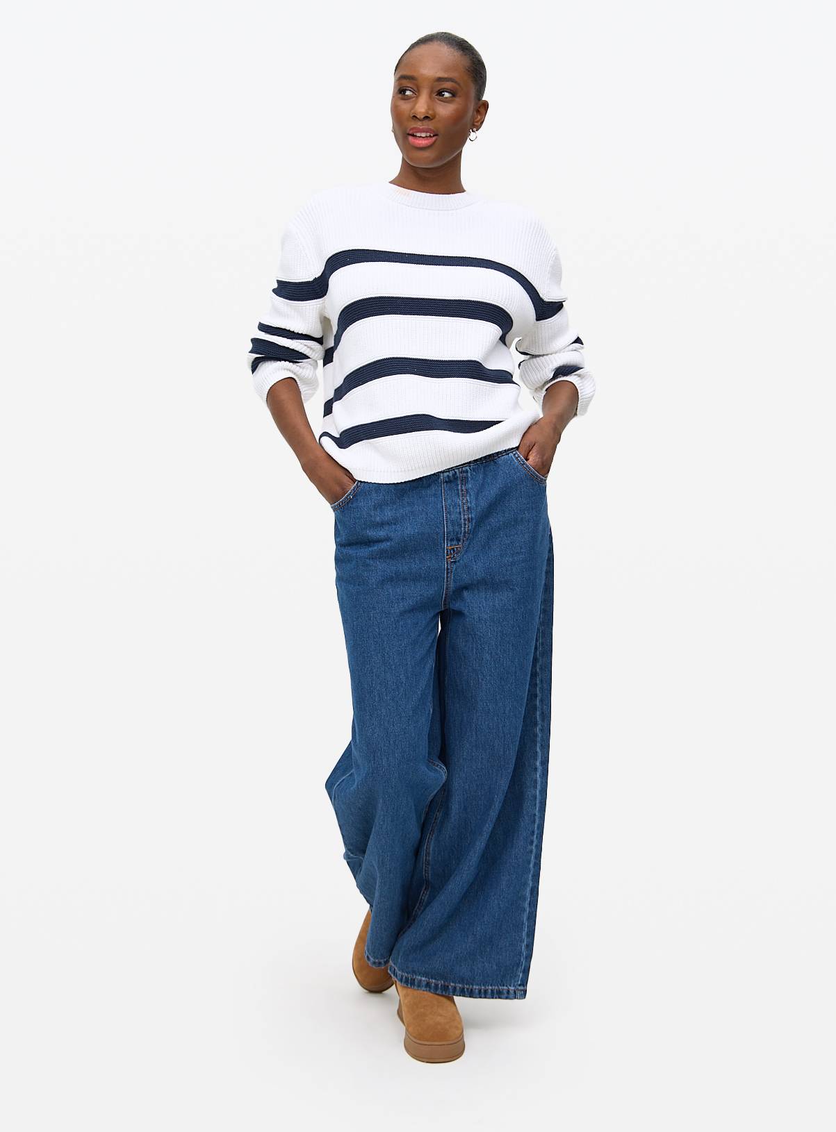 Nautical Stripe Crew Neck Cotton Jumper 18 - Image 2